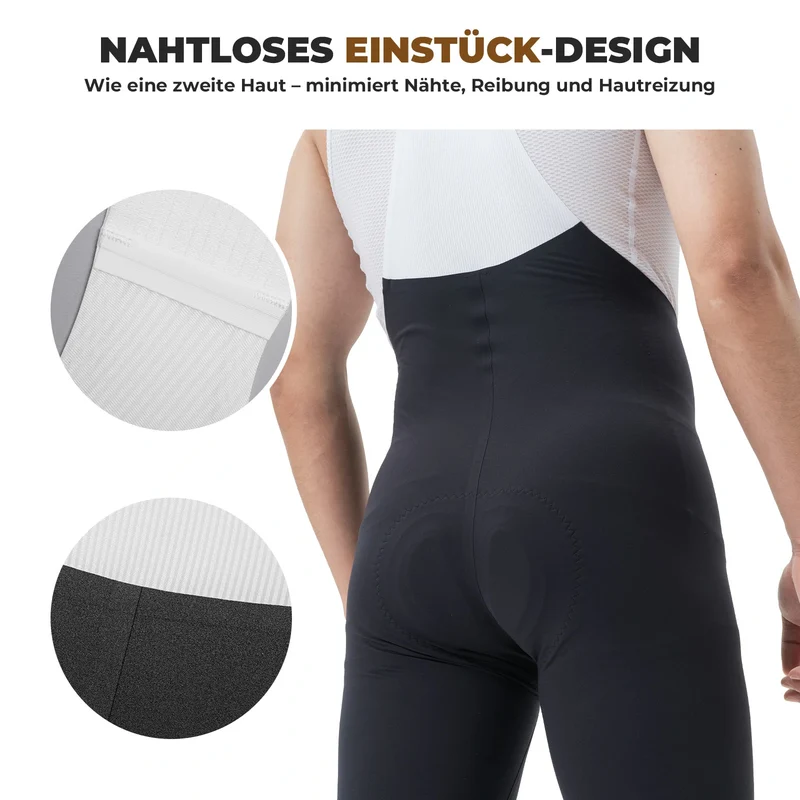 Trägerhose Fahrradhose Herren Gepolstert, Atmungsaktive Schnelltrocknend