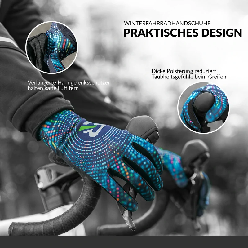 Fahrradhandschuhe Herbst und Winter Vollfinger-Handschuhe Elastische Anti-Rutsch