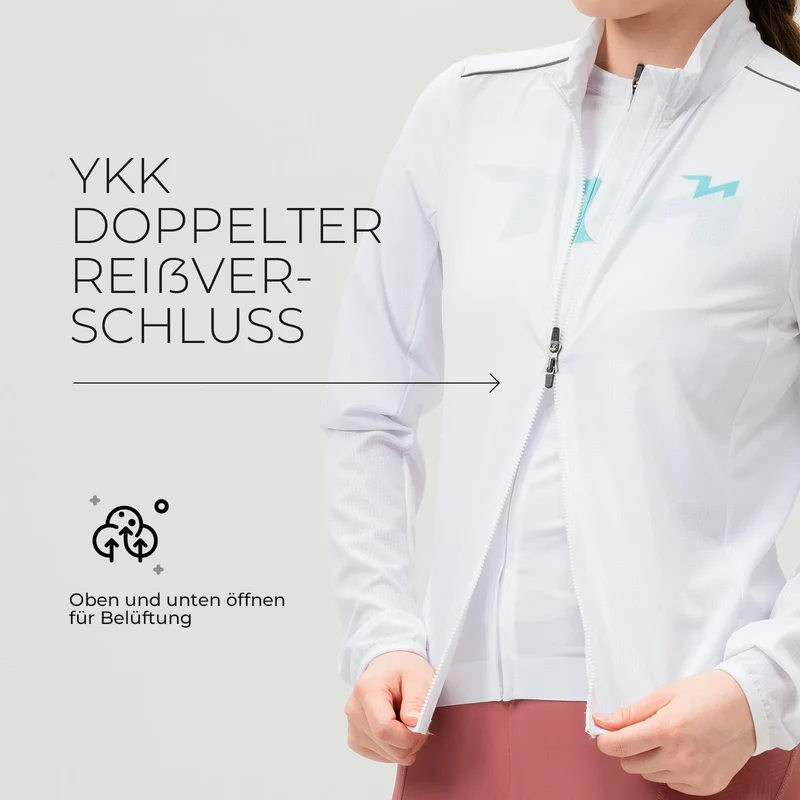 TVI Fahrradjacke Damen Atmungsaktiv Leicht, Windbreaker Frauen Radjacke