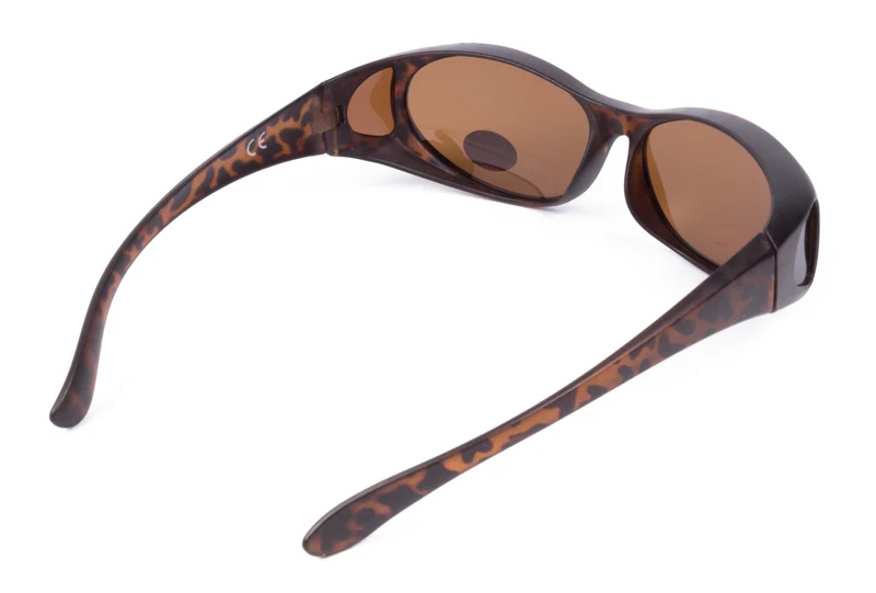 Überziehsonnenbrille demi braun – Glasgröße Höhe 37 mm x Breite 57 mm, 150 mm, 37 mm
