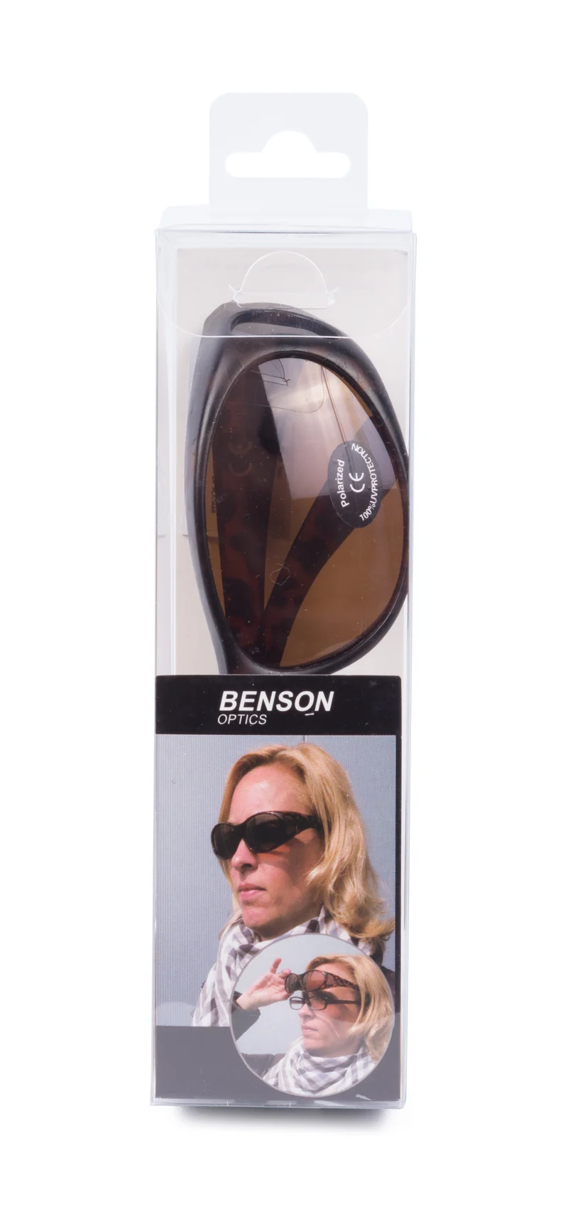 Überziehsonnenbrille demi braun – Glasgröße Höhe 37 mm x Breite 57 mm, 150 mm, 37 mm