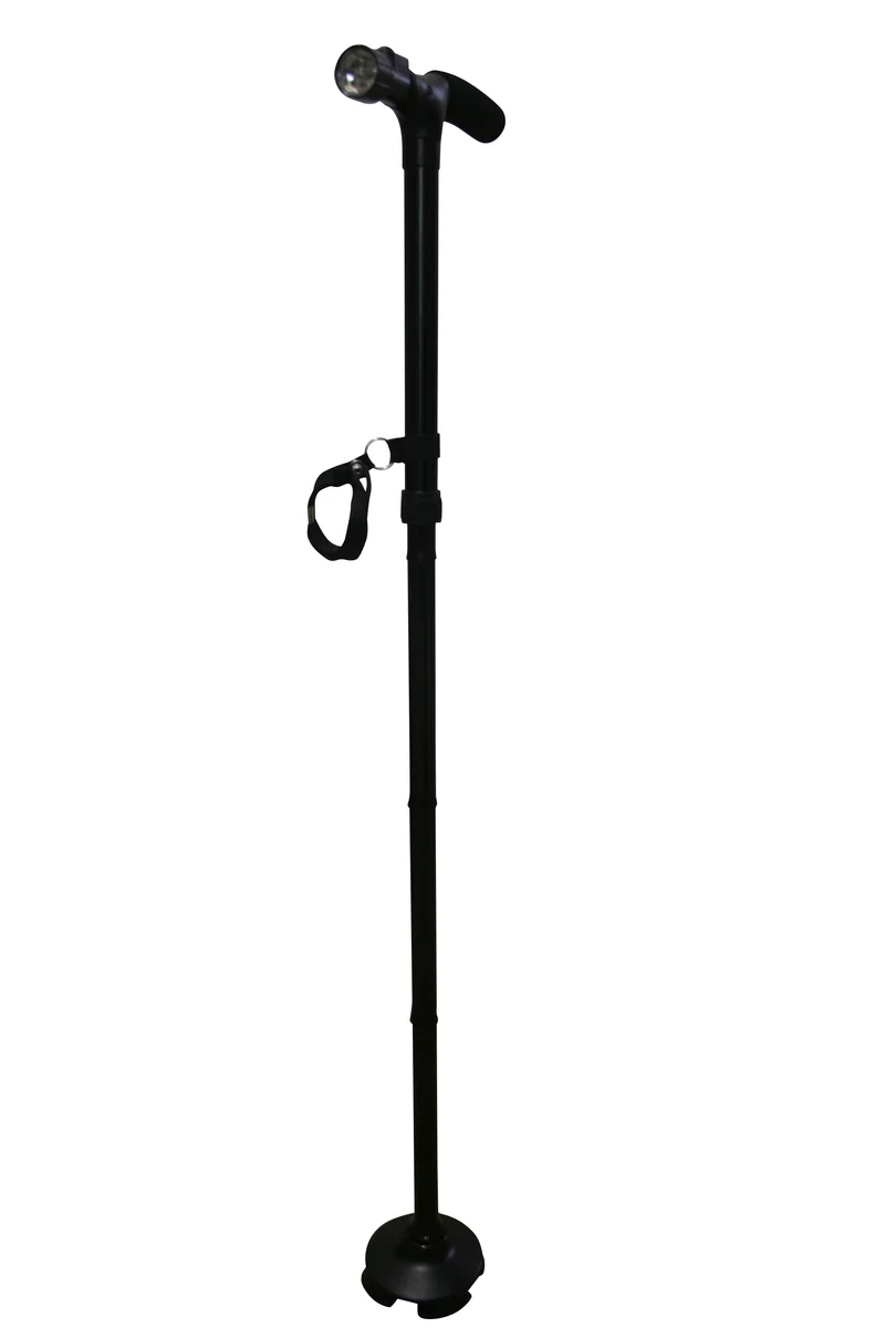 Gehstock easy ergo + LED – Höhenverstellbar 85-95 CM, Durchmesser 19-22 MM, 95 CM