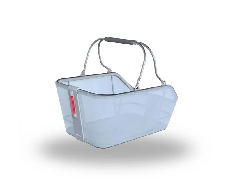 BASIL Korb "Cento Tech Fiber Nordlicht" - Ice Blue Silver