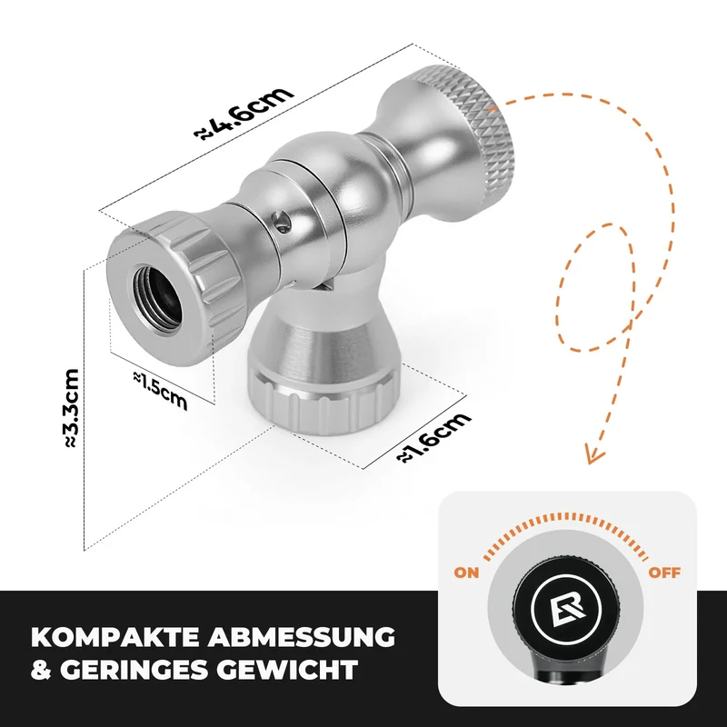 Mini Fahrradpumpe mit CO₂-Adapter - Tragbar, Presta & Schrader Kompatibel, bis 80 PSI