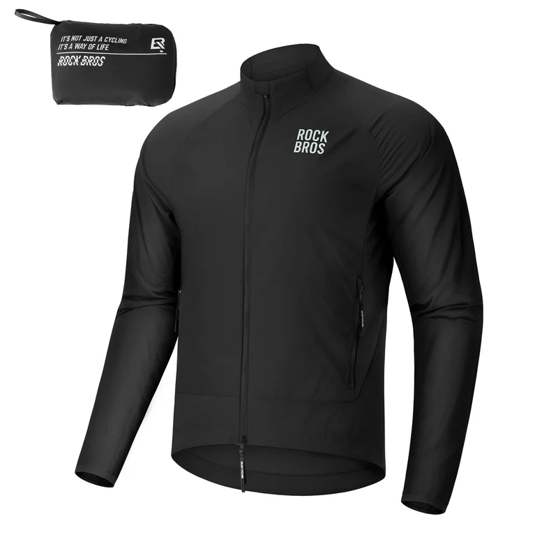 Winddichte Fahrradjacke, Leichte Atmungsaktive Schnelltrocknende Windbreaker, Faltbare