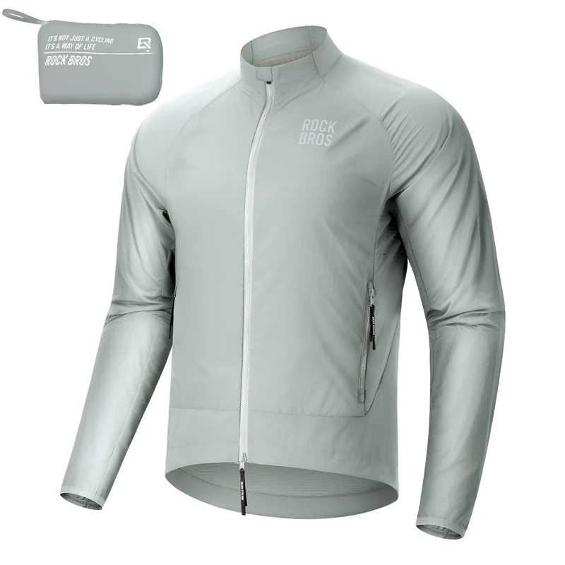 Winddichte Fahrradjacke, Leichte Atmungsaktive Schnelltrocknende Windbreaker, Faltbare