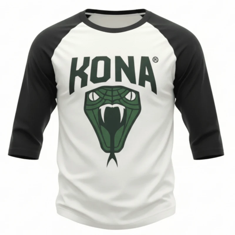 Kona Baseball T-Shirt | 3/4 Arm Shirt | weiß-schwarz