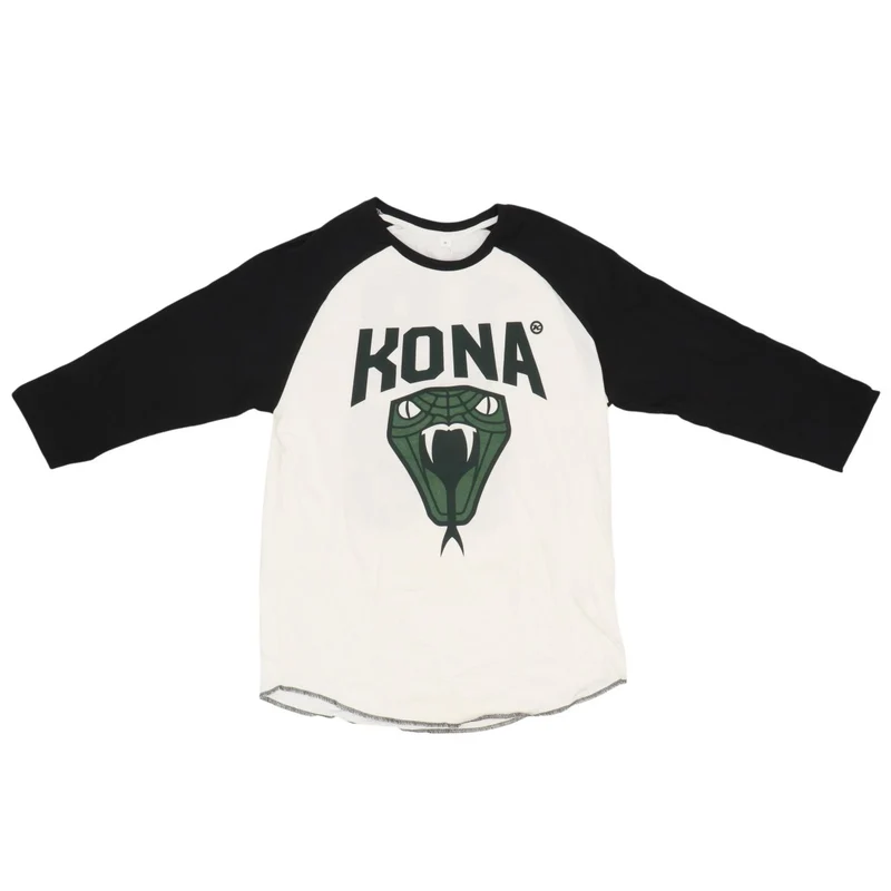 Kona Baseball T-Shirt | 3/4 Arm Shirt | weiß-schwarz