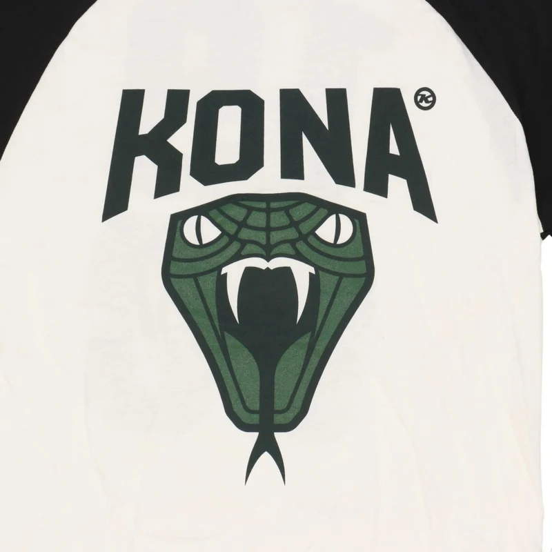 Kona Baseball T-Shirt | 3/4 Arm Shirt | weiß-schwarz