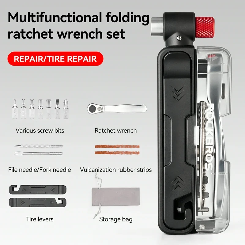 Multifunktionales 15-in-1 Mini-Ratsche-Fahrradwerkzeug