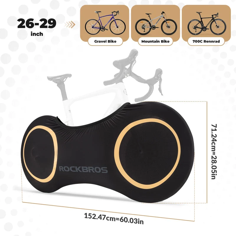 Fahrradabdeckung Elastisch 26–29 Zoll Indoor Fahrradgarage Staubdicht Waschbar Fahrradüberzug