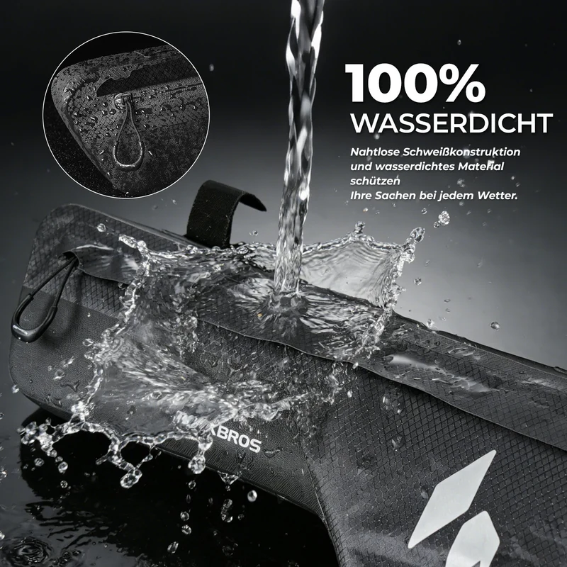 100% Wasserdichtes Fahrrad Rahmentasche Dreiecktasche 1.9L AS-152 RideMate