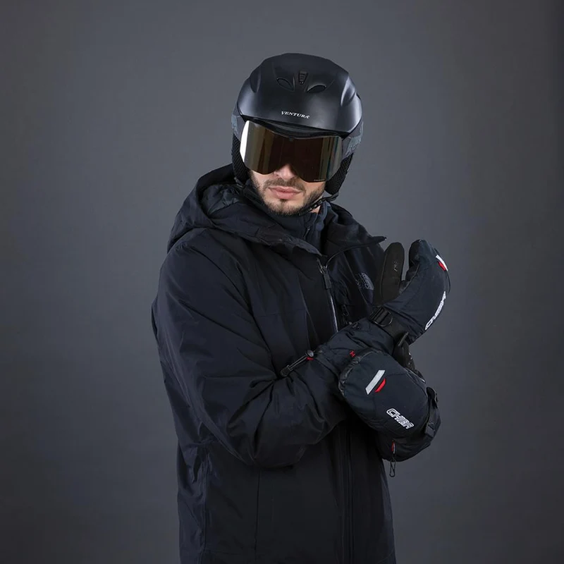 CHIBA Thermo Mitten - wasserdichte Winter-Radhandschuhe, Größe 9, schwarz