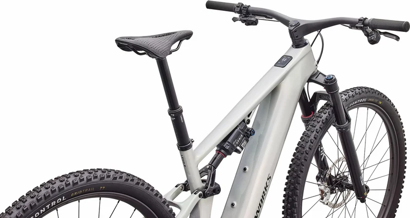 Specialized S-Works Turbo Levo R 900 Wh E-Bike Fully 29" Gloss Dolomite/Viavi Silver Green Pearl / Oak Green Metallic