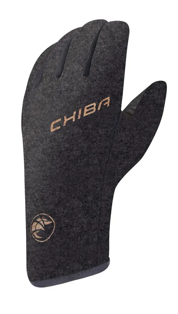 CHIBA All Natural Glove Light - XS, schwarz, Merino-Wollmix, Nappa-Leder, Radhandschuhe