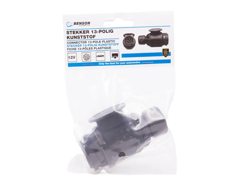 13-poliger Kunststoffstecker 12V für Fahrzeuge und Anhänger