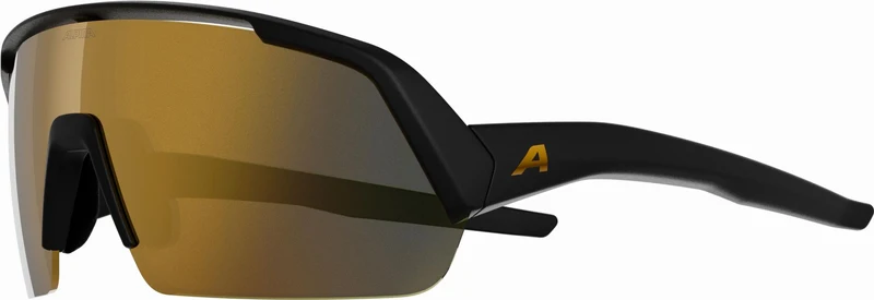 Alpina Turbo HR Sportbrille black matt/mirror gold one size