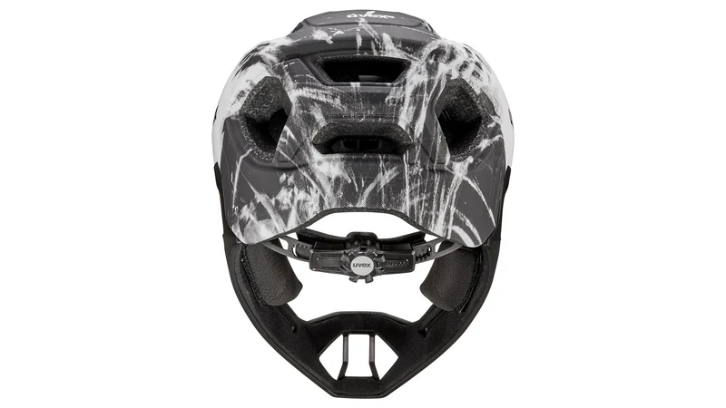 Uvex React Jr. Fullface Kinder-Helm black-white matt S (52-56 cm)