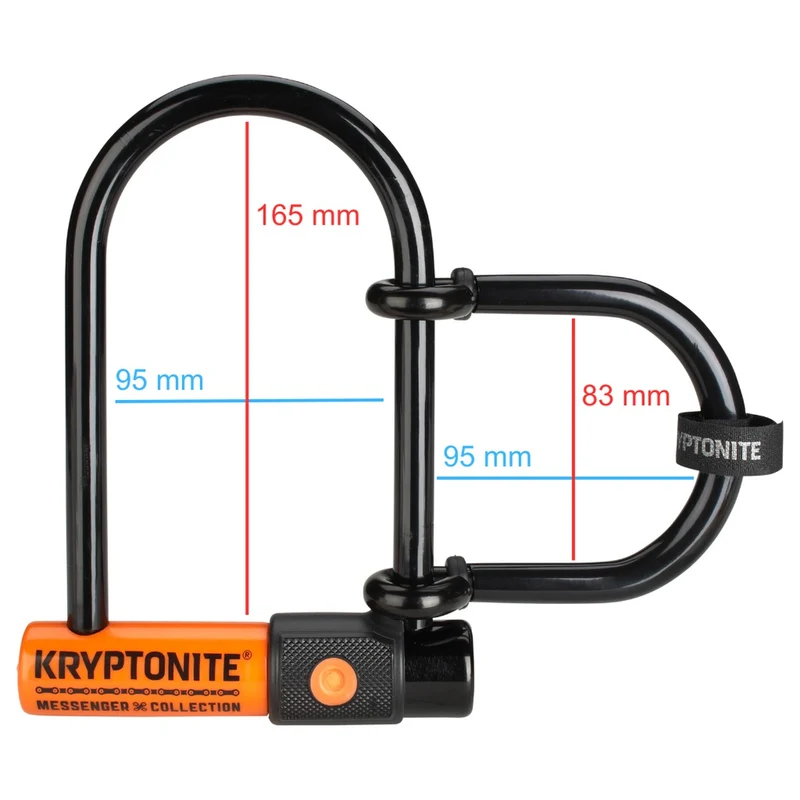 Antivol U vélo double anse Messenger Mini+ Kryptonite