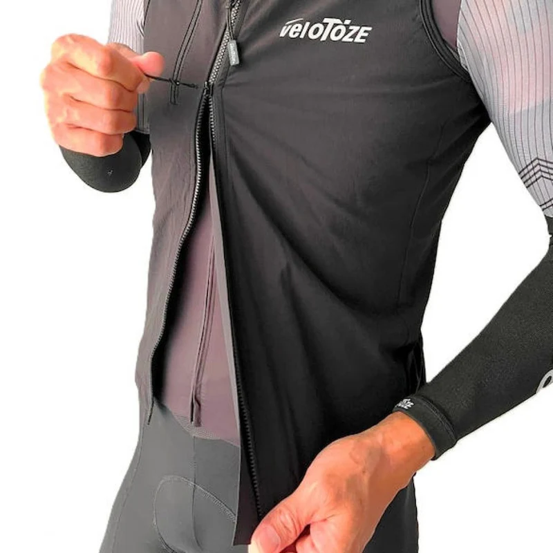 VeloToze Weste Core Shield S Schwarz - winddichter Schutz für Ganzjahresfahrer