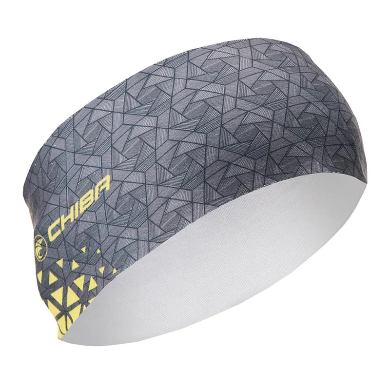 CHIBA Headband Winter - Thermostretch Stirnband dunkelgrau/neongelb, EG, ca. 13 g
