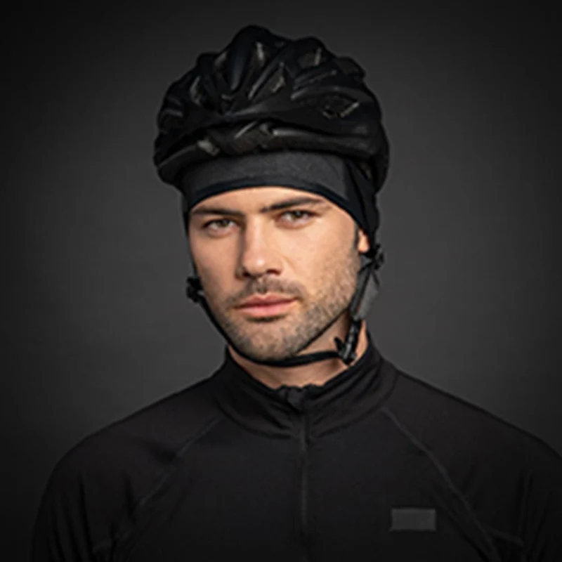 CHIBA Windstopper Stirnband - S/M, schwarz, atmungsaktiv, winddicht, reflektierend