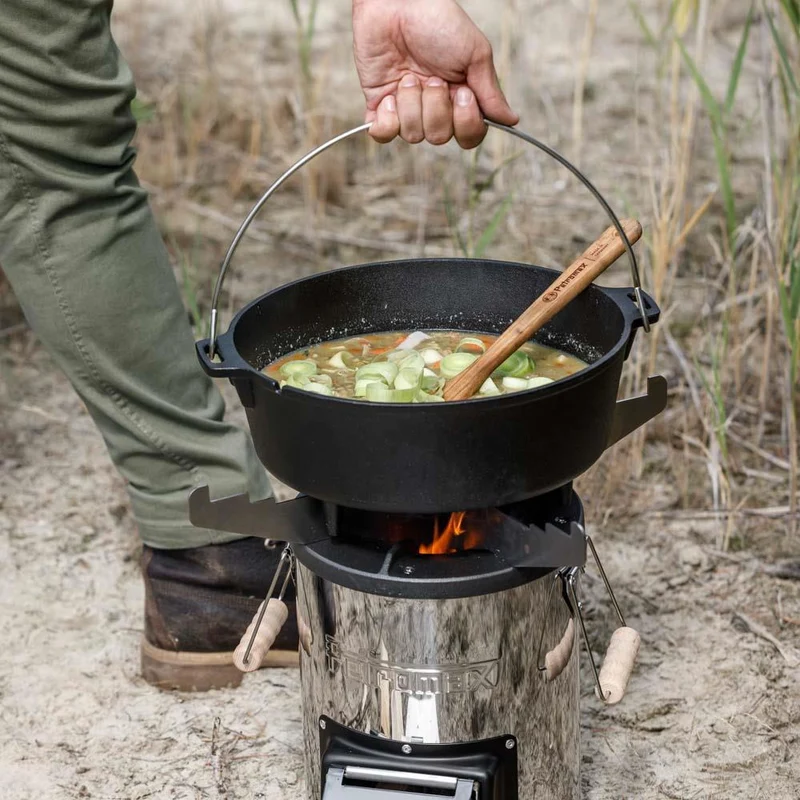 Petromax Grillplatte mit Kochkreuz für Raketenofen  Ø 27,5 cm, Stahl, optimale Wärmeverteilung, vielseitige Outdoor-Kochmöglichkeiten
