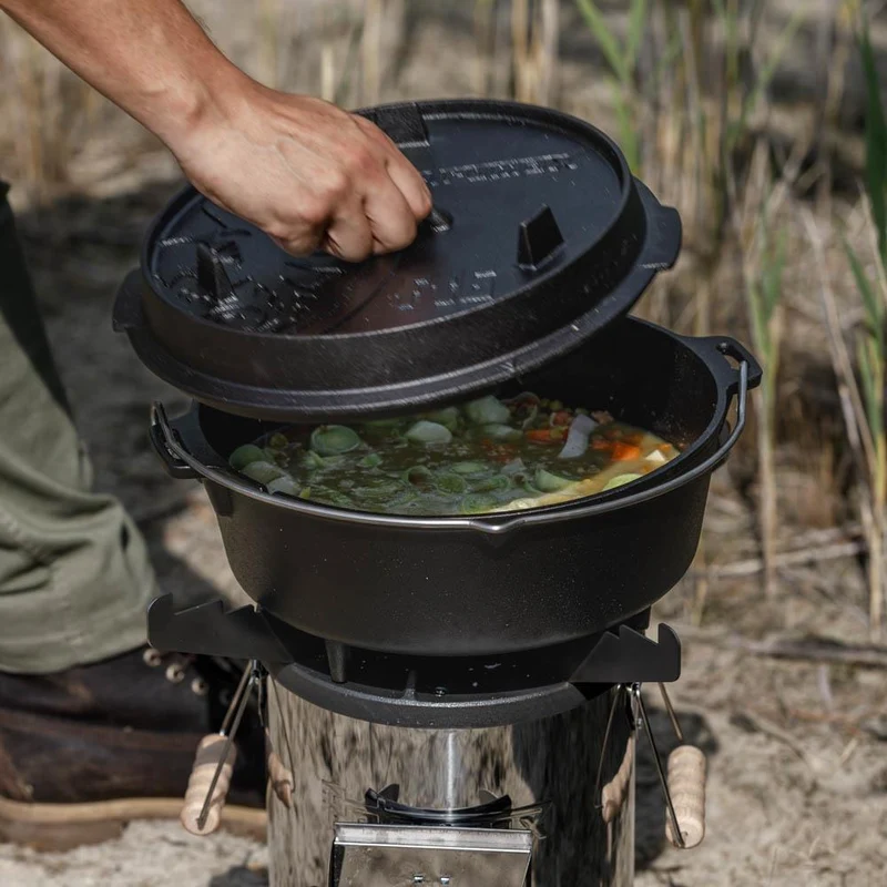 Petromax Grillplatte mit Kochkreuz für Raketenofen  Ø 27,5 cm, Stahl, optimale Wärmeverteilung, vielseitige Outdoor-Kochmöglichkeiten