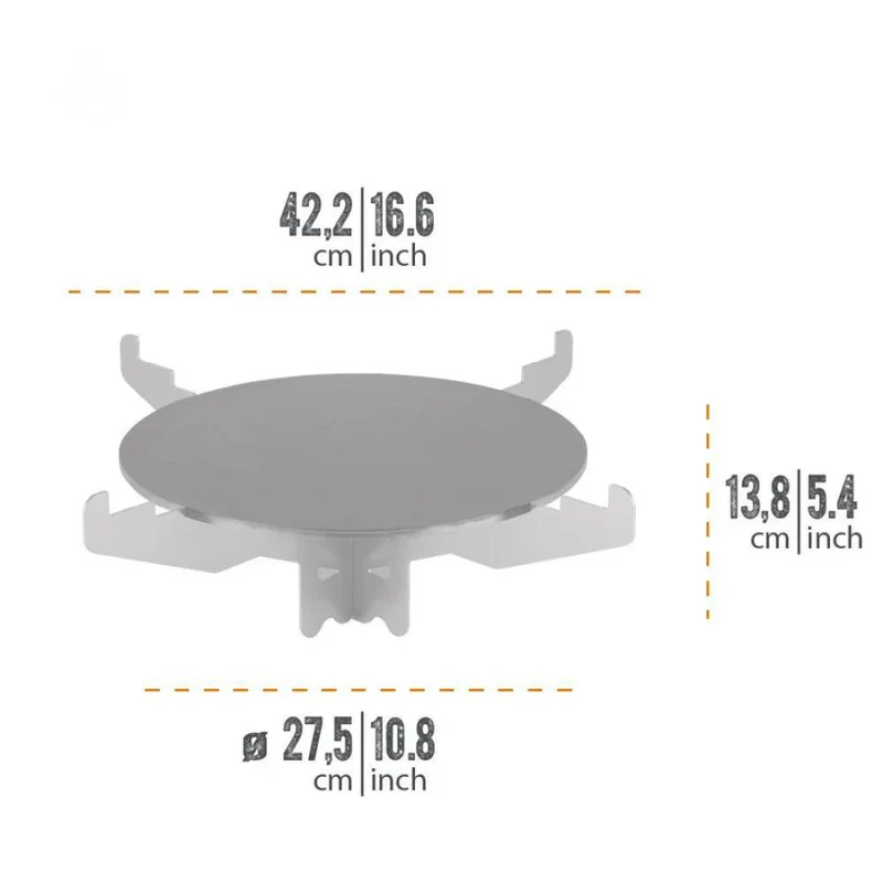 Petromax Grillplatte mit Kochkreuz für Raketenofen  Ø 27,5 cm, Stahl, optimale Wärmeverteilung, vielseitige Outdoor-Kochmöglichkeiten