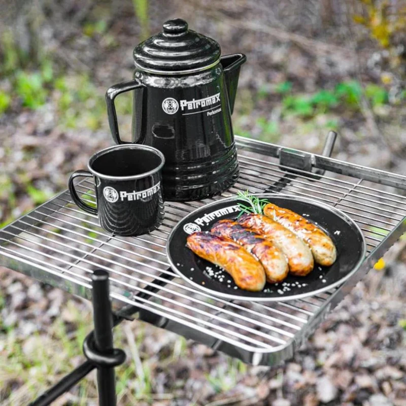 Petromax Perkomax Perkolator PER-9-S 1,3L Schwarz  Kaffeebereiter für 9 Tassen, emaillierter Stahl, geeignet für alle Herdarten & Lagerfeuer  Perfekter Outdoor-Kaffeegenuss