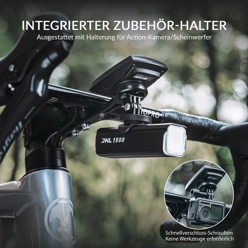 Aero Fahrradcomputer Halterung mit Schnellverschluss Leichtbau Lenkerverlängerungshalterung
