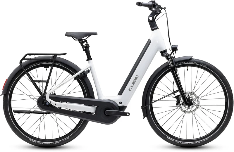 Cube Supreme RT Hybrid Comfort EX 600 Wh E-Trekkingbike Easy Entry metallicwhite´n´reflex