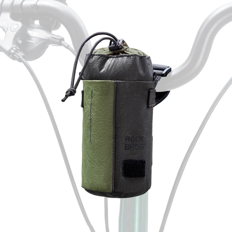 Bikepacking Feedbag Lenkertasche 0,7 L Schwarz-Grün