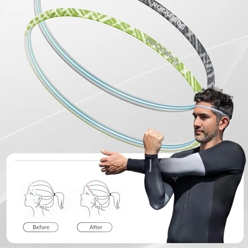 Stirnband Sport Schweißband Haarband 6 Stück 50-76 cm