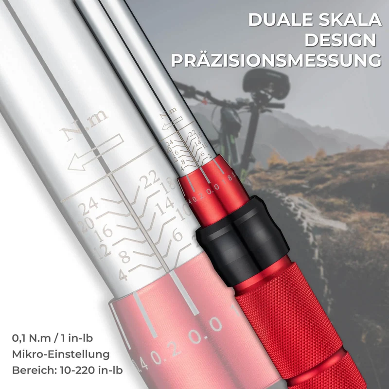 Fahrrad Drehmomentschlüssel Set 2-24 Nm, Multifunktionales Reparaturwerkzeug