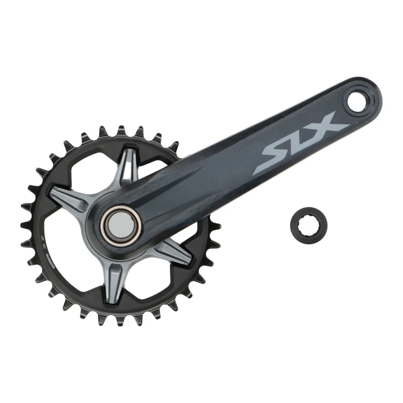Nur rechter Kurbelarm mit Kettenblatt: Shimano SLX FC-M7100-1 Kurbel 170mm Kettenblatt 32 Zähne (1x12-fach)