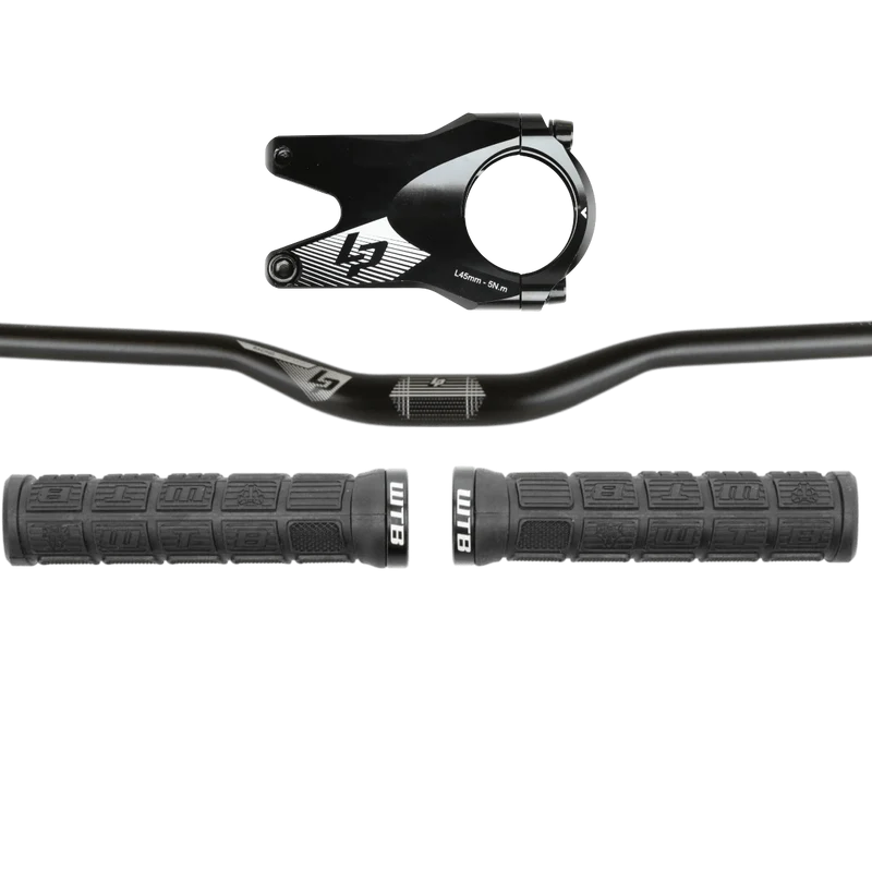 Lapierre / WTB Cockpit-Set MTB | Lenker 780 mm | Vorbau 45 mm | Ø 31.8 mm | WTB Wafel Lock-On Griffe | schwarz