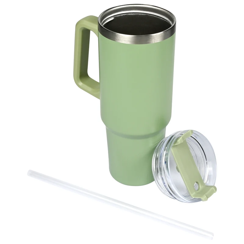Thermo-Becher 900 ml grün – Höhe 24,5 cm, Durchmesser ø 8,9 - 7,2 cm, Inhalt 900 ml