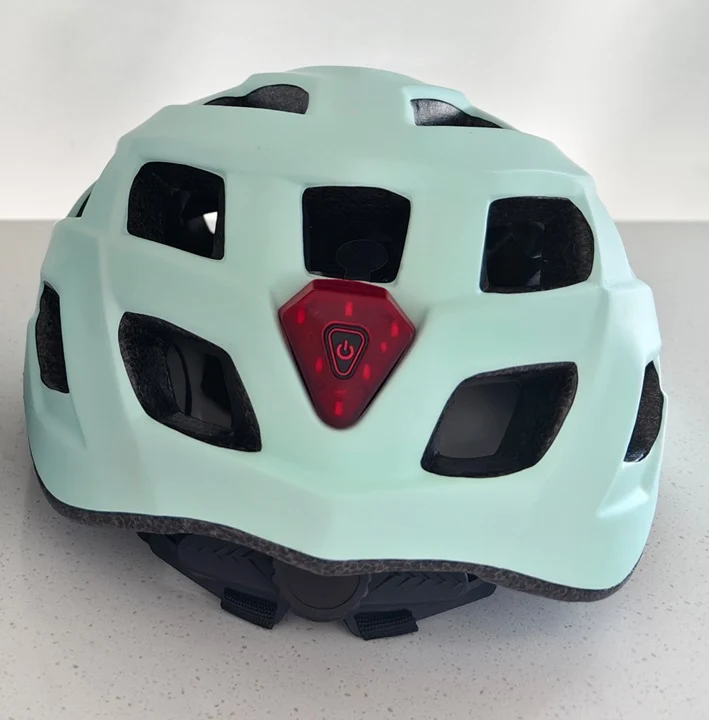 Fahrradhelm für Erwachsene mit Beleuchtung mintgrün L – Größe L, Kopfumfang 58-62 CM