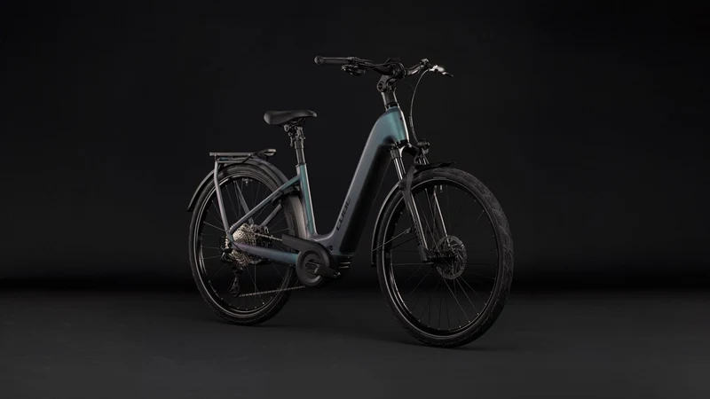 Cube Kathmandu Hybrid Pro 800 Wh E-Trekkingbike Easy Entry 28" smaragdgrey´n´black