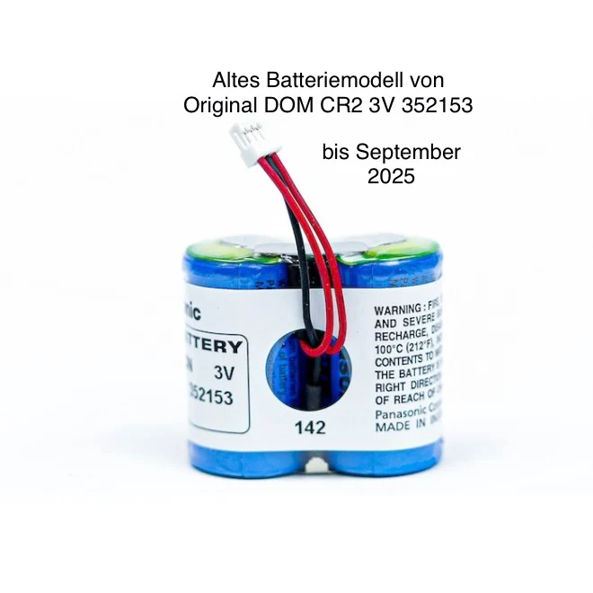 DOM Tapkey, ENiQ Batterie CR2 3V 352153 Original, neueste Charge
