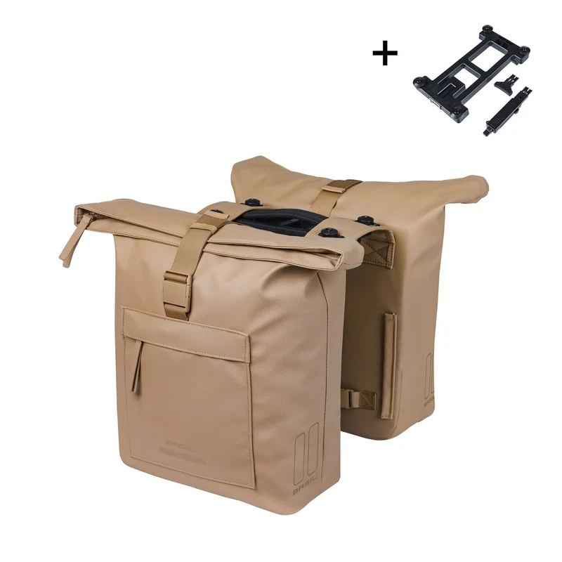 Sacoches vélo cavalières Brooklyn Basil 2 x 20,5L