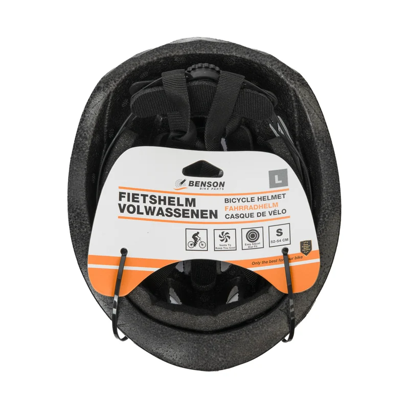 Fahrradhelm für Erwachsene Größe L (58-61 cm) schwarz – Kopfumfang 58-61 cm, Material Kunststoff