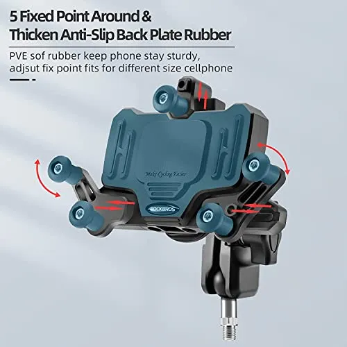 Handyhalterung Motorrad Universal Handyhalter Fahrrad mit Stoßdämpfer für 4.9-7.3 Zoll Smartphone