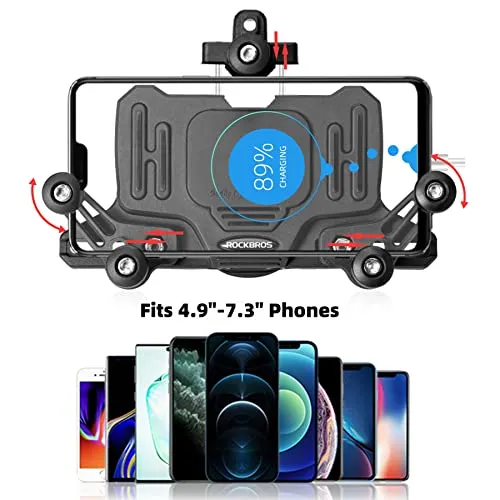 Handyhalterung Motorrad Universal Handyhalter Fahrrad für 4.9-7.3 Zoll Smartphone