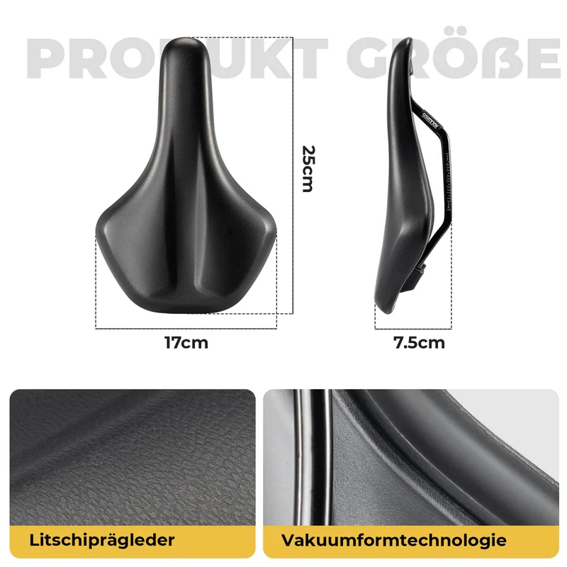 Fahrradsattel Ergonomisch, Komfortabel & Atmungsaktiv, Hochdichter PU-Schaum