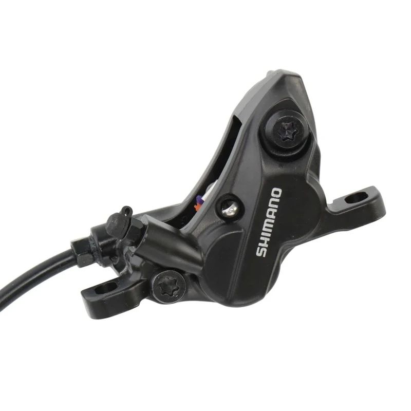 Shimano MT501 / MT520 Scheibenbremse hinten | 4-Kolben | 1700 mm Leitung | Postmount | schwarz | MTB / E-MTB