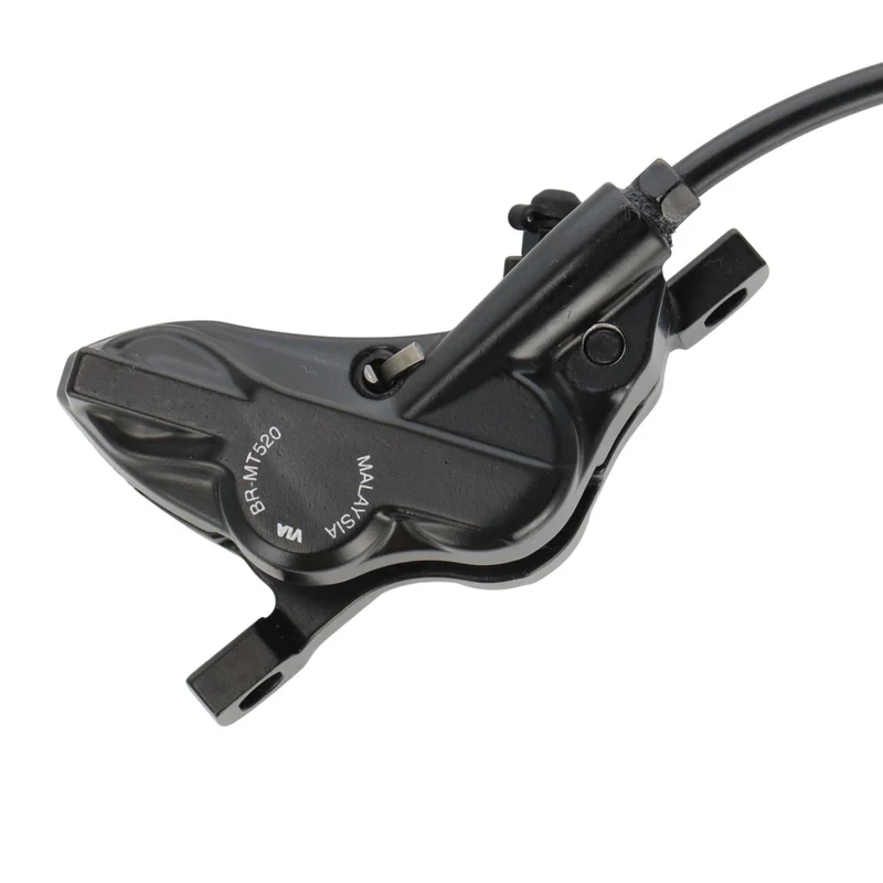 Shimano MT501 / MT520 Scheibenbremse hinten | 4-Kolben | 1700 mm Leitung | Postmount | schwarz | MTB / E-MTB