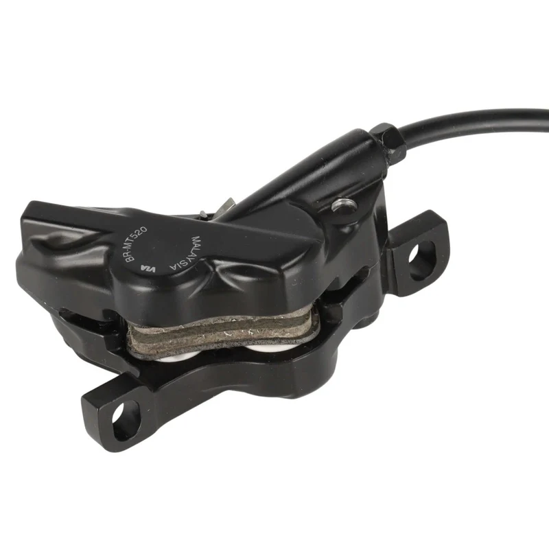 Shimano MT501 / MT520 Scheibenbremse hinten | 4-Kolben | 1700 mm Leitung | Postmount | schwarz | MTB / E-MTB