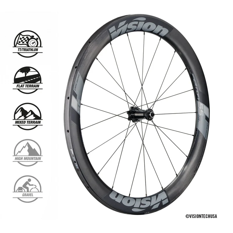 Vision Metron 55 SL Carbon Laufradsatz 28" | Disc | Tubular Schlauchreifen | Centerlock | Shimano HG
